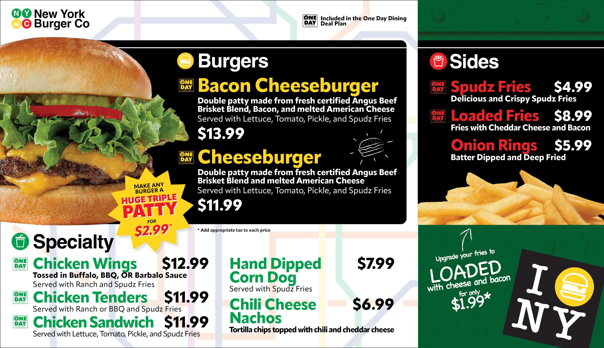 New York Burger Company Menu